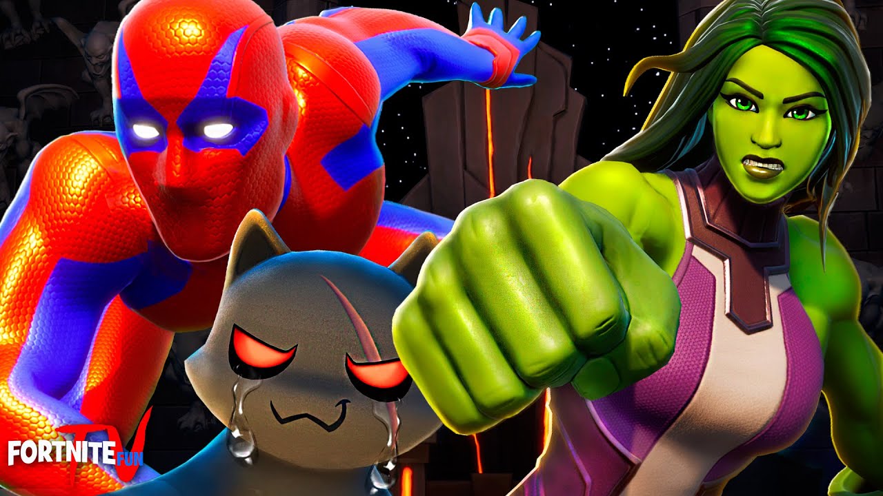 FORTNITE SUPERHEROES KIT vs SHE HULK EPIC VICTORY in CHAPTER 2 SEASON 4 - Fortnite Short Film