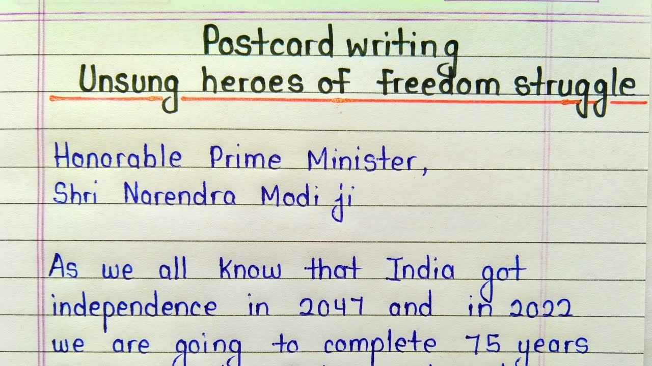 Unsung heroes of freedom struggle postcard || Essay on Unsung heroes of freedom struggle