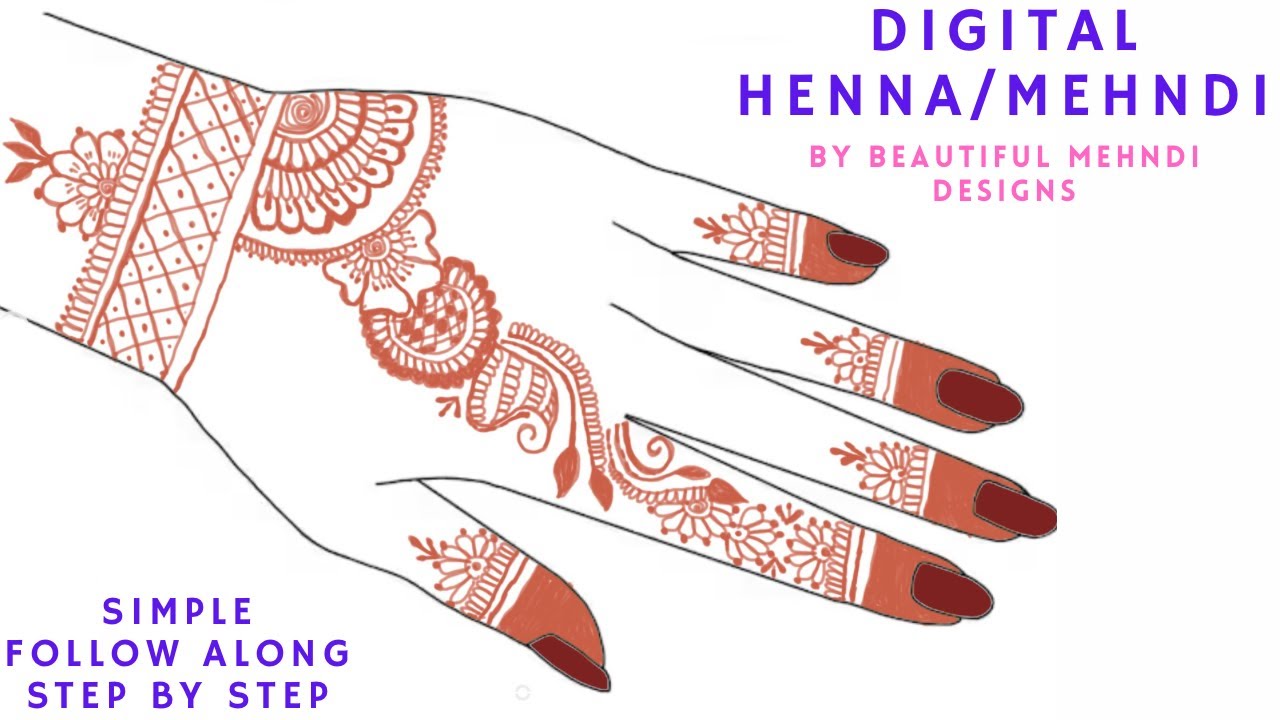 2024 HENNA MEHNDI ART - SIMPLE AND EASY #art #artist #mehndi #henna #tutorial #pakistan #india #diy