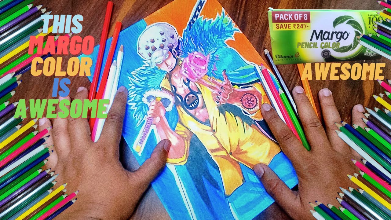 How to Draw Law In Pencil Colors! (hindi) | One Piece Tutorial