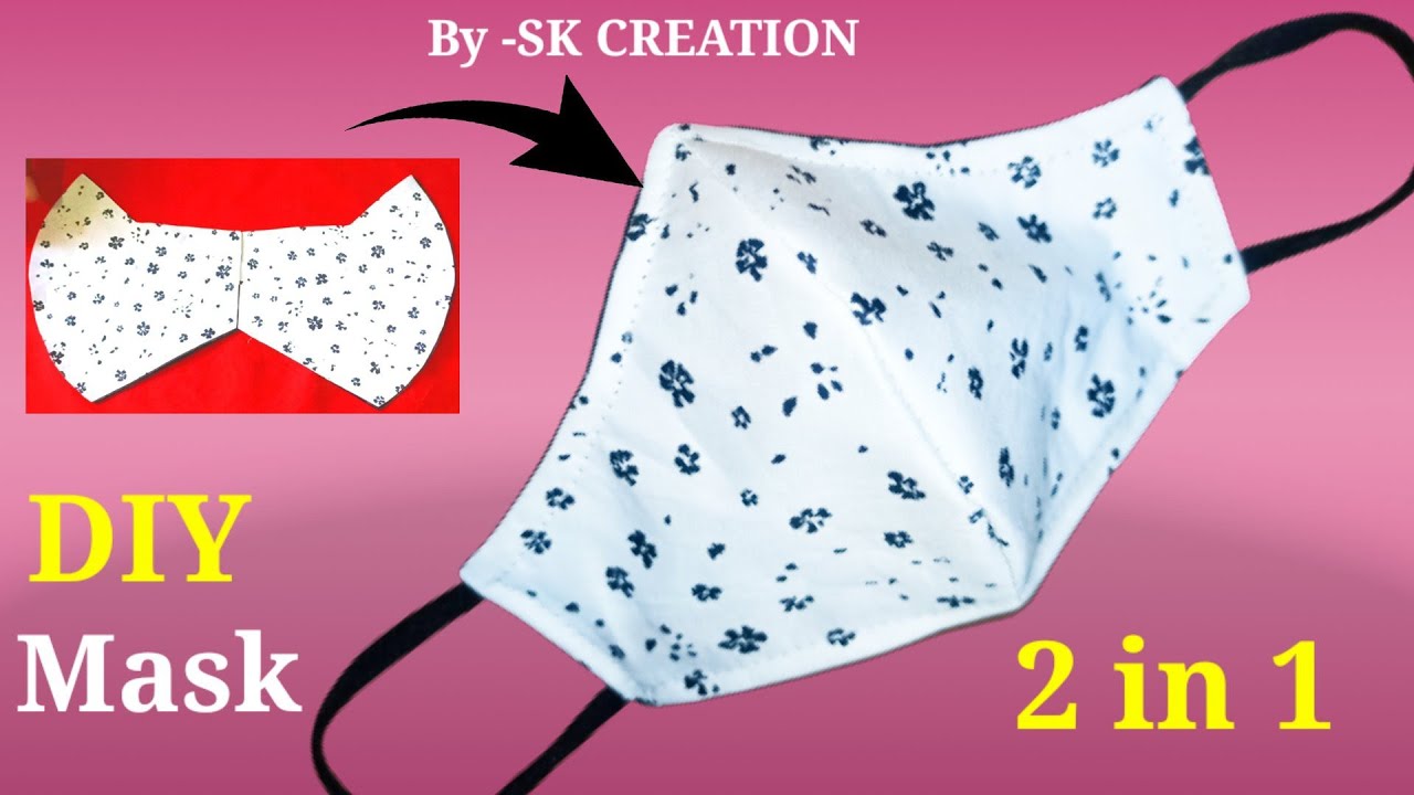 2 in 1 | DIY Face Mask | 3 Layer Easy Style Breathable Clothe Face Mask | Face Mask Sewing Tutorial|