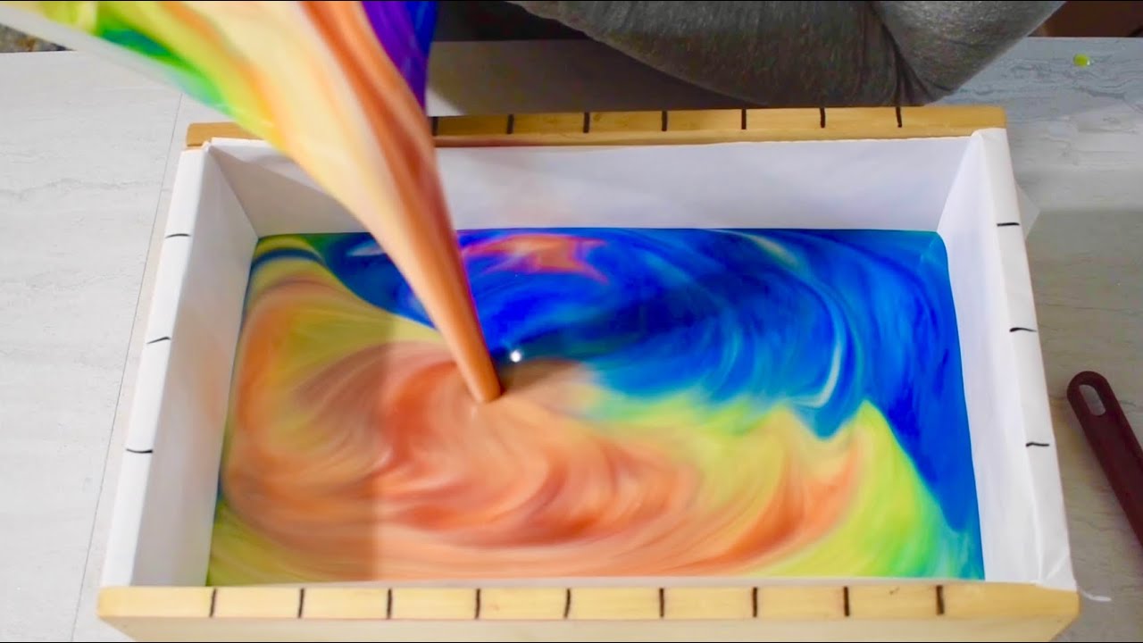 Rainbow 🌈 6 Color in the pot Soap Swirling