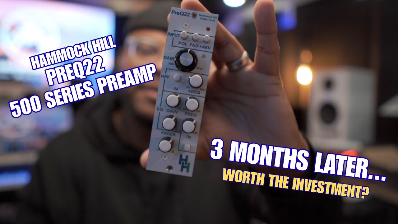 Aaron Daniels' 3 month review of our PreQ22 500 Series Preamp with EQ | @aaron.the.creative