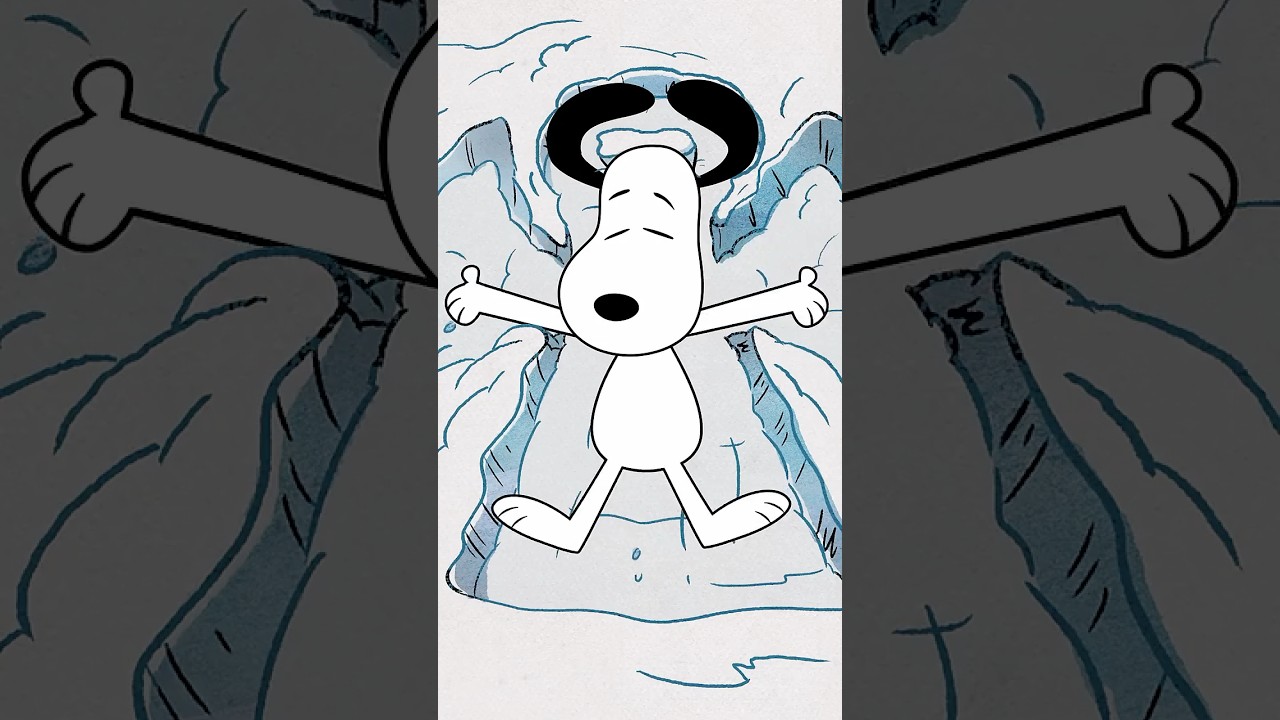 Making a Snow Angel with Snoopy & Lucy | Snoopy | Happy Holiday #shorts