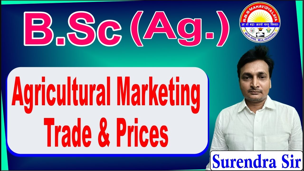 B.Sc (Ag.) 5th Semester || Agricultural Marketing Concepts & Definition of Market | By-Surendra Sir