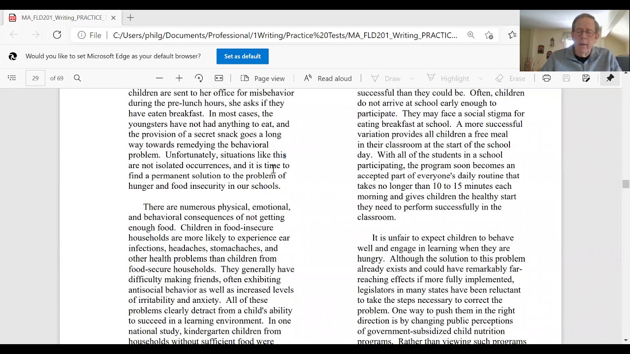 MTEL Communication & Literacy Skills - Writing Subtest - The Summary