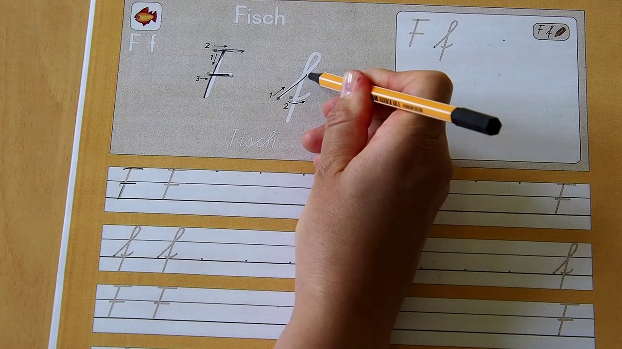 Klasse 2: Schreibschrift Buchstabe F - f