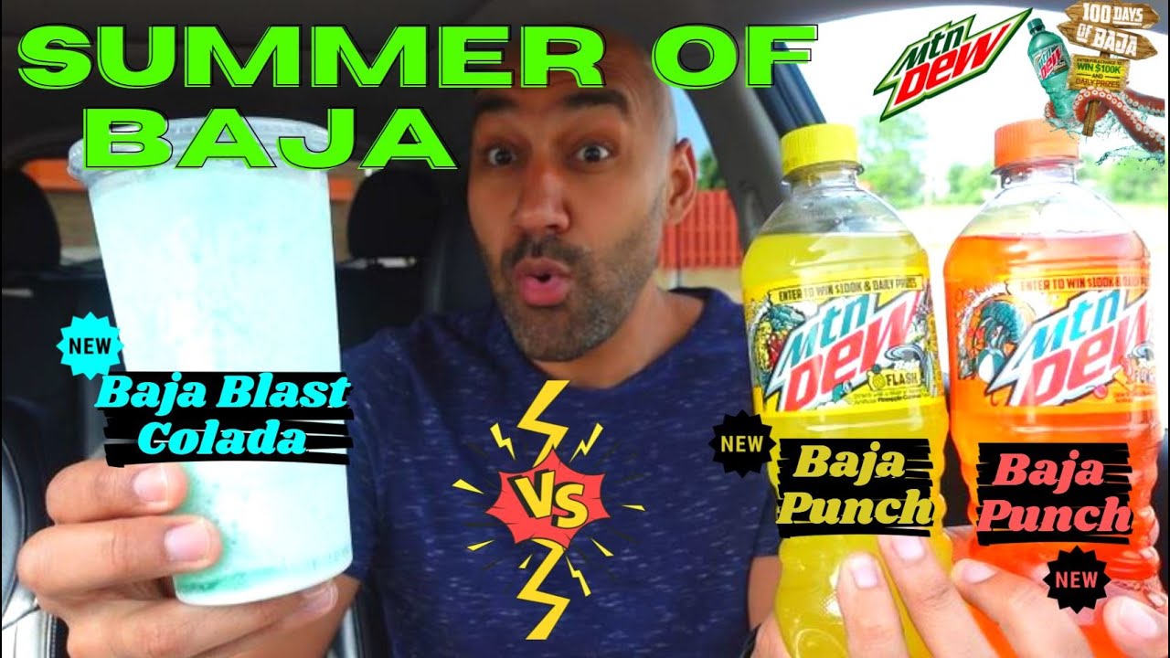 New Baja Blast Flavors - Baja Blast & Baja Punch vs Taco Bell Baja Blast Colada Freeze