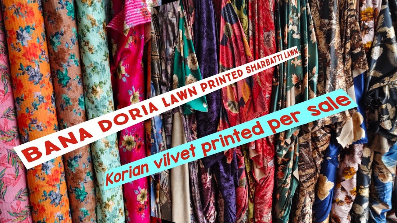 💥Bana doria lawn+ sharbatti lawn+ korian printed vilvet per  sale on hy💥