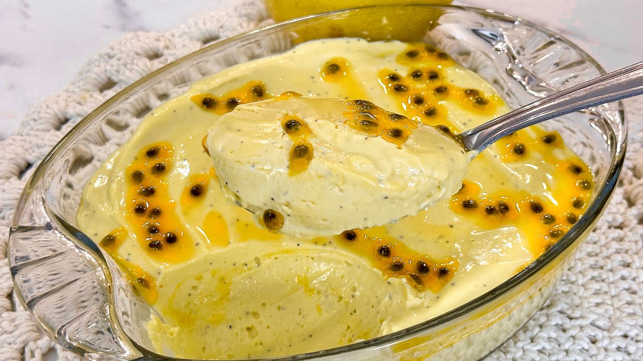 Mousse de maracujá SEM LEITE CONDENSADO, CREME DE LEITE OU GELATINA | Gabriel Freitas