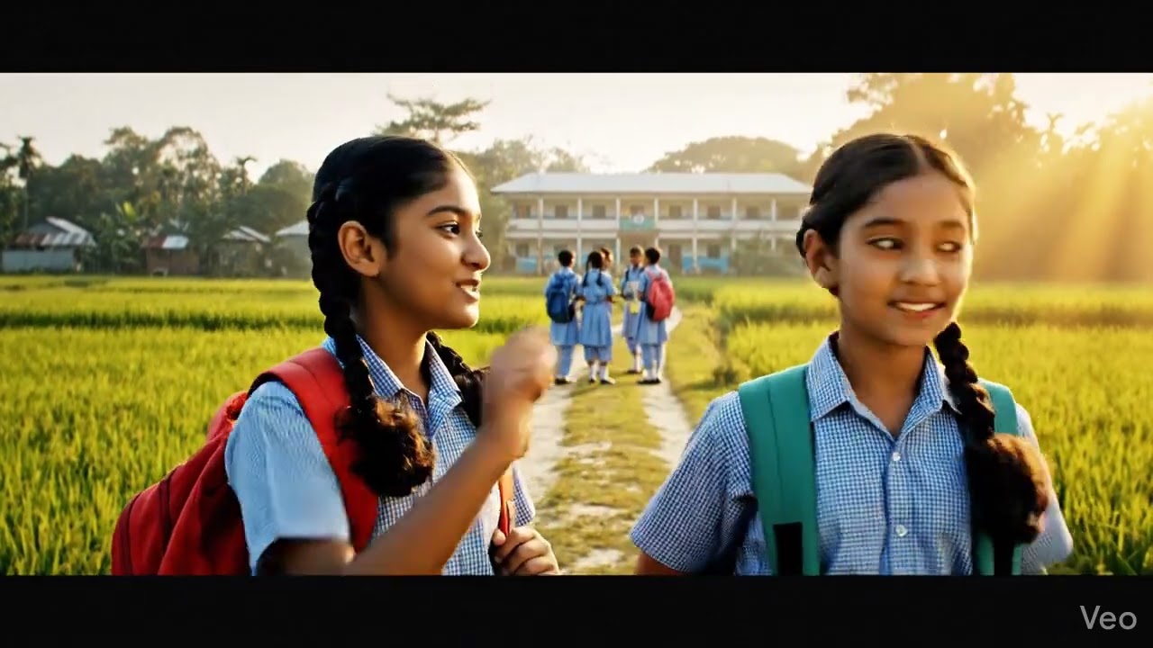 দুই বান্ধবী স্কুলে যাওয়ার সময় #স্কুল #school 