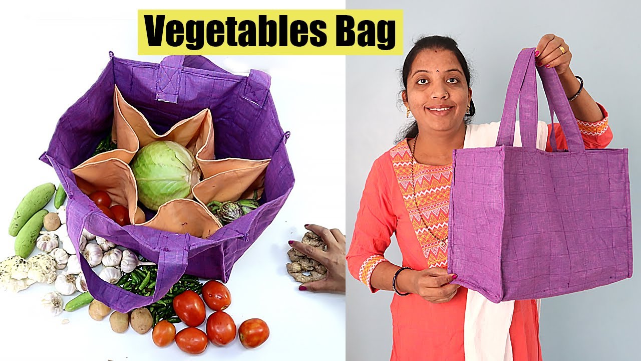 Innovative Vegetables Bag Cutting & Stitching from Clothes | Sewing Idea @SonalisCreations