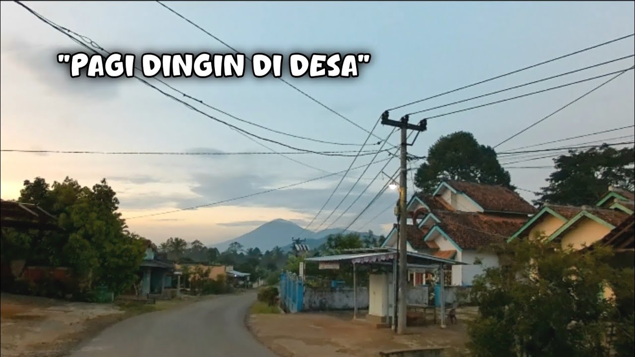 Morning Walk di Desa Indonesia | Pagi Dingin & Suara Alam di sekitarnya