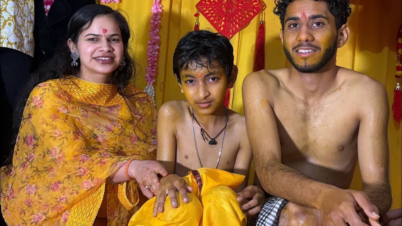भाई का जनेऊ | Haldi, Havan & Bhajan Kirtan | Full Family Celebration 💛✨🌸#youtube #vlog #familyfun 
