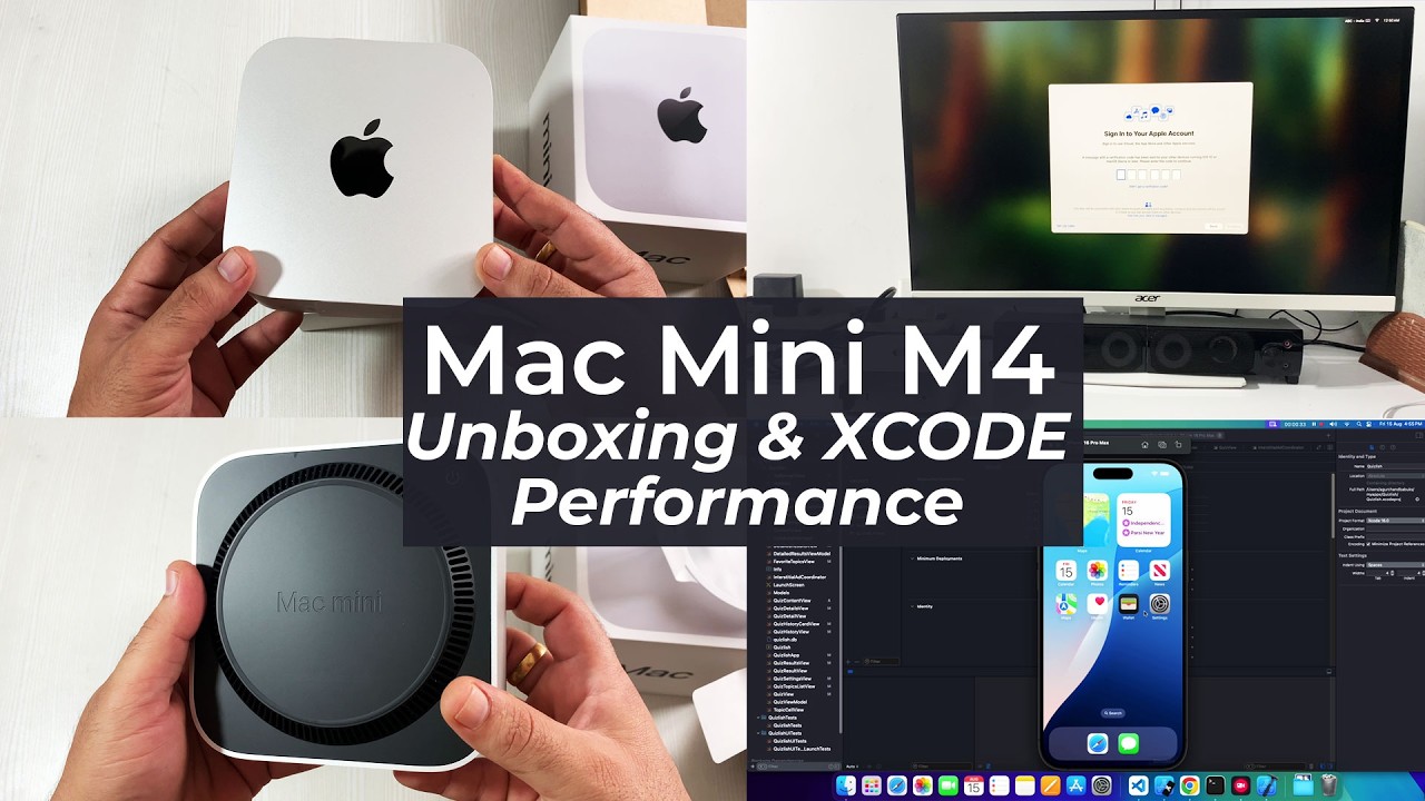Mac Mini M4 (16GB/256GB) - Unboxing, 8K Test & Xcode Performance