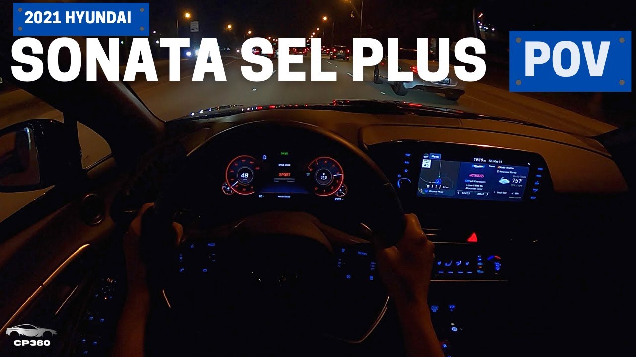 2021 Hyundai Sonata SEL Plus ► Night Drive POV - ASMR Car