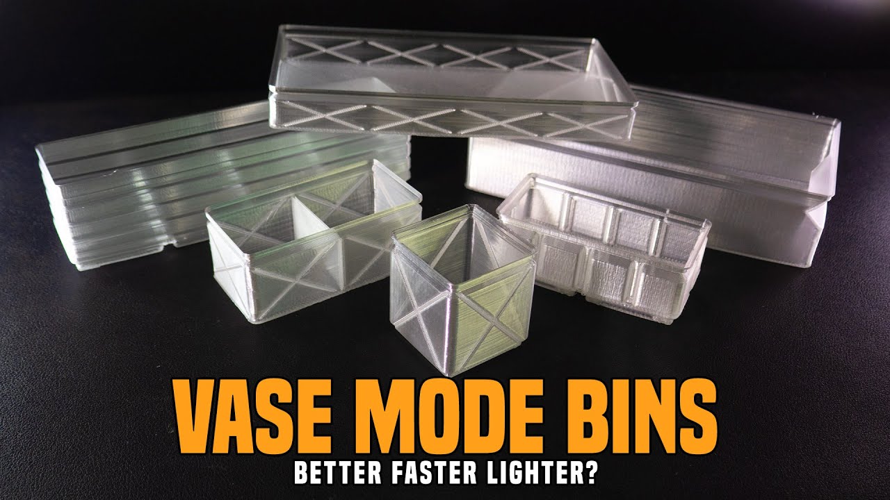 Gridfinity Vase Mode Bins - Better Faster Lighter?