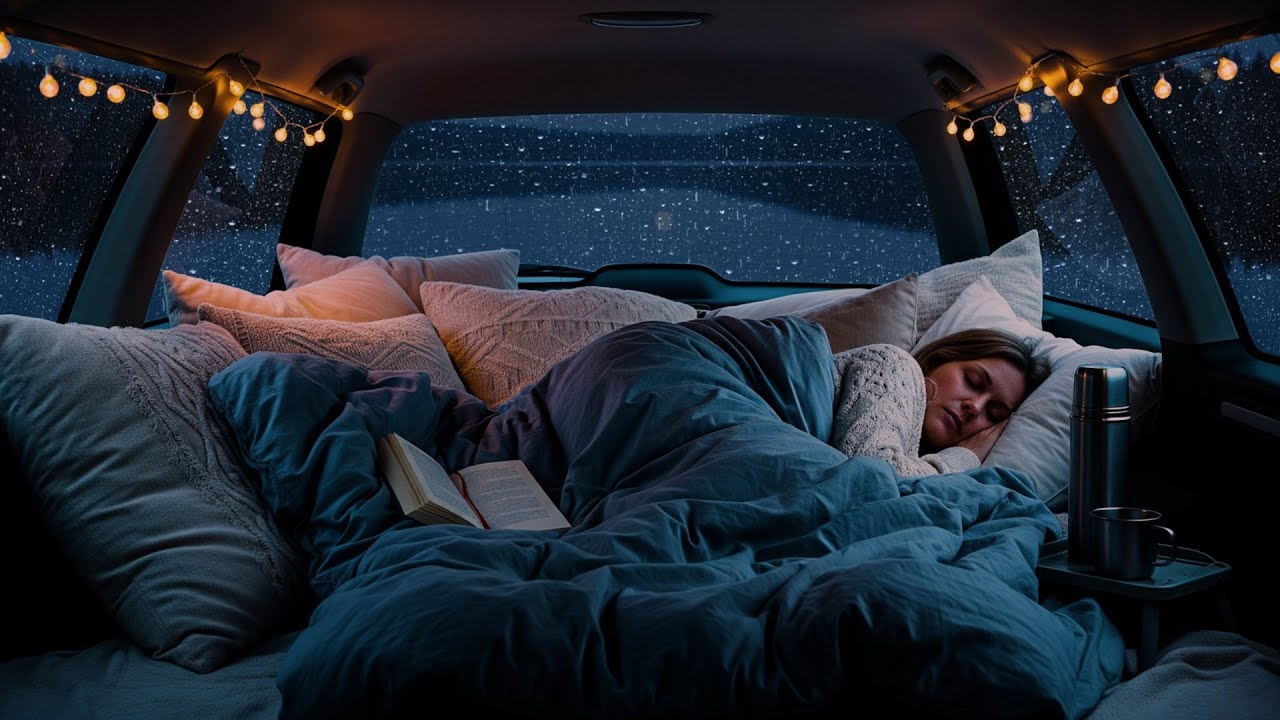 Rain sound for deep sleep, Relaxing heavy rain and thunder sound