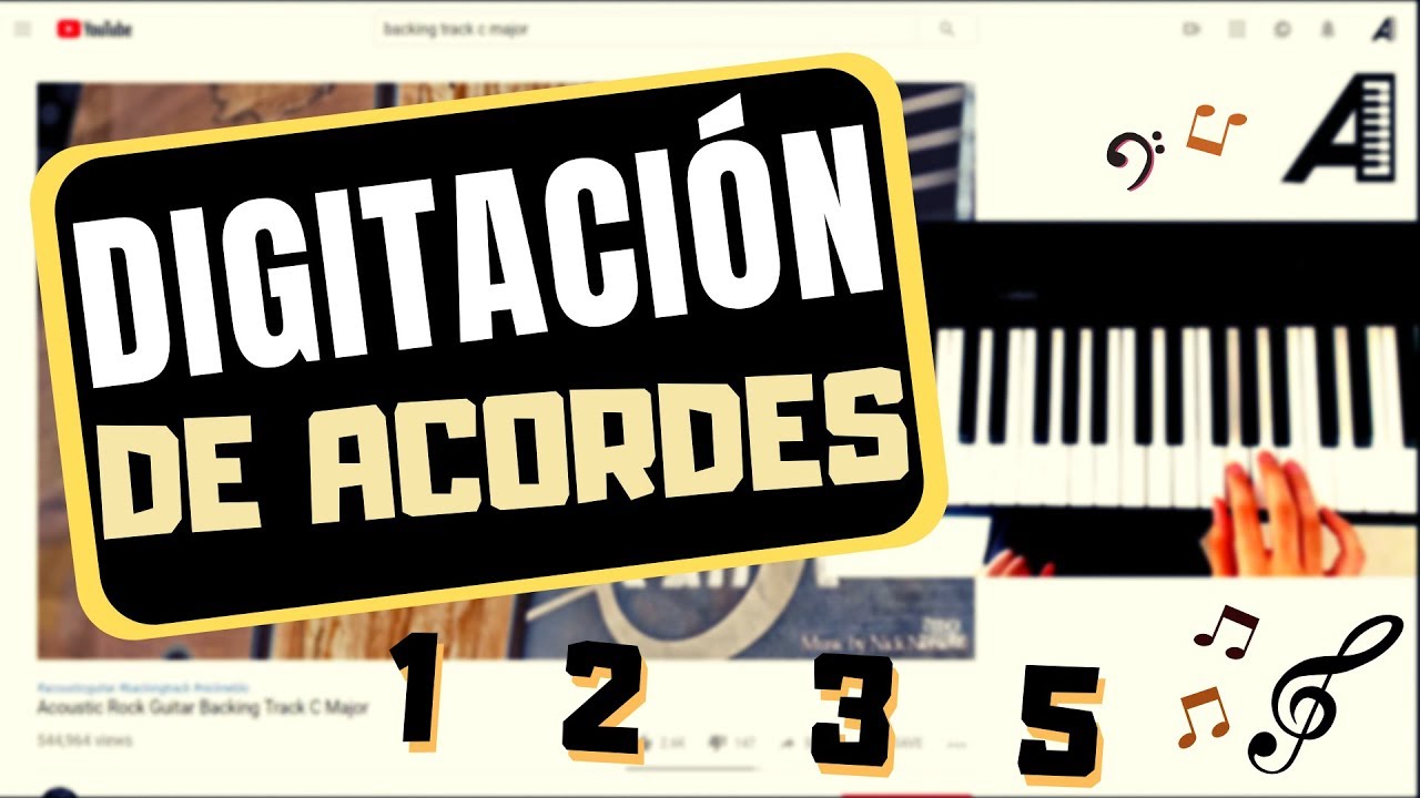 Digitación de acordes en piano