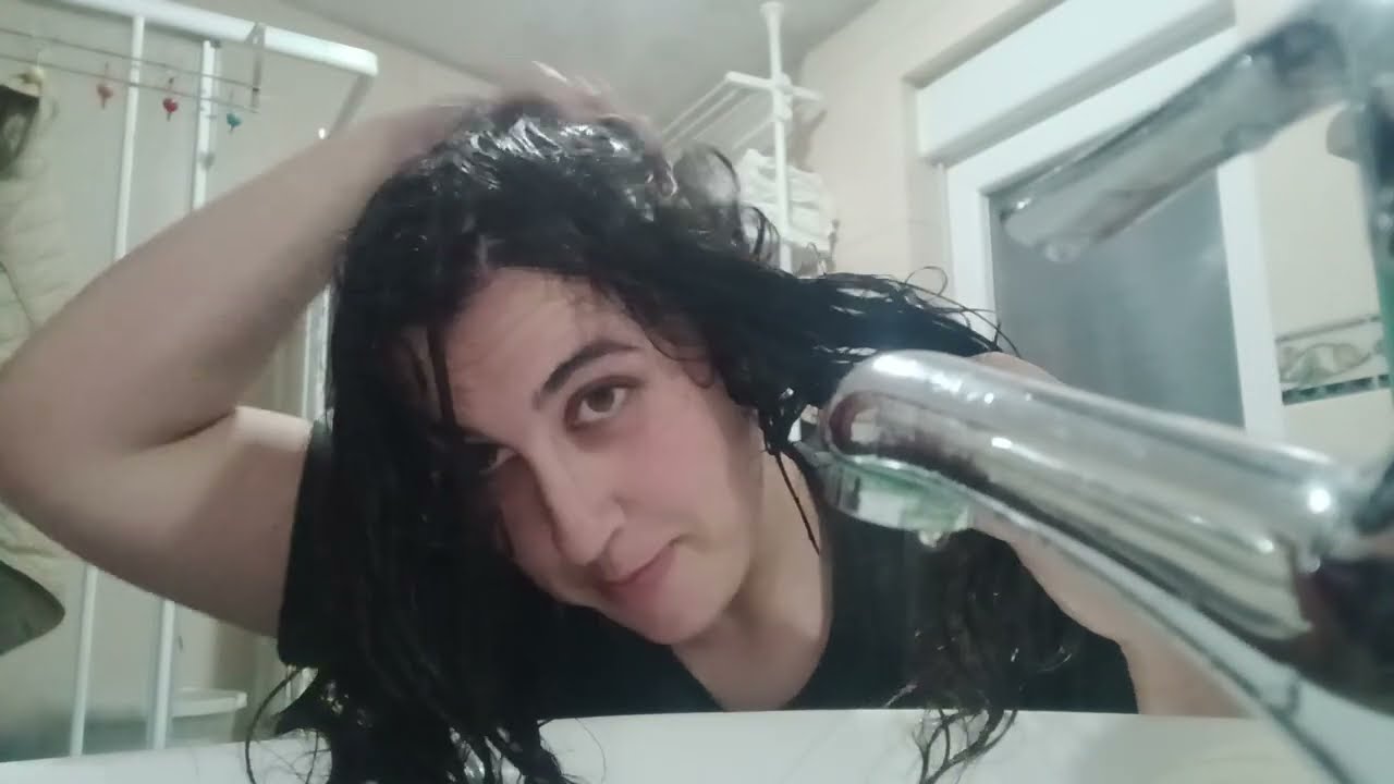 ASMR washing my hair