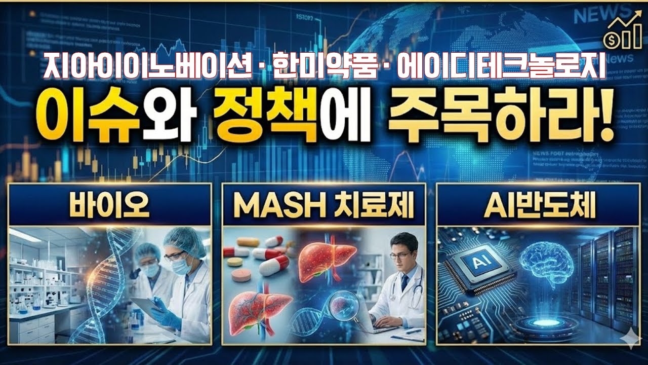 이슈와 정책에 주목하라!-바이오·MASH 치료제·AI반도체 / 이재선의 만루홈런 스페셜