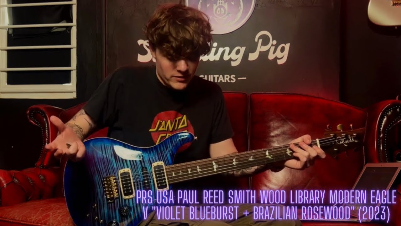 PRS USA Paul Reed Smith Wood Library Modern Eagle V "Violet Blueburst + Brazilian Rosewood" (2023)