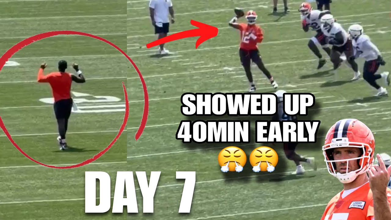 Shedeur Sanders showed UP EARLY @ Browns PADS ON Training Camp Highlights: Competing vs Joe Flacco 😨