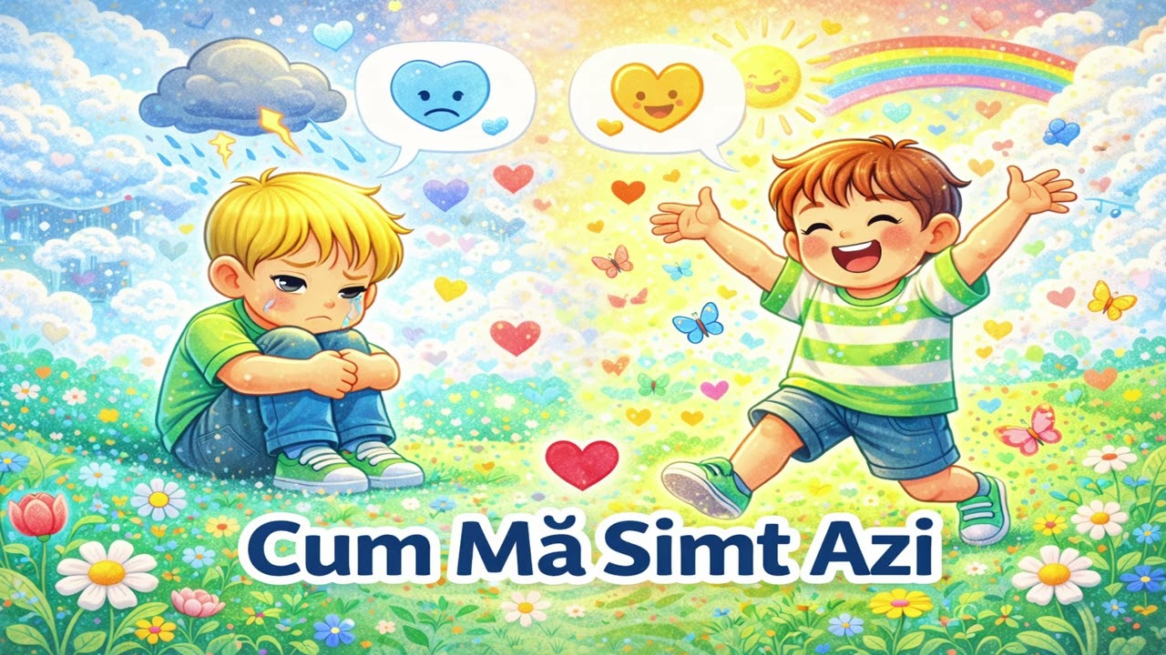 Cum Mă Simt Azi - Cântec Educativ pentru Copii (Emoții: Fericit, Trist, Nervos) 😊😢