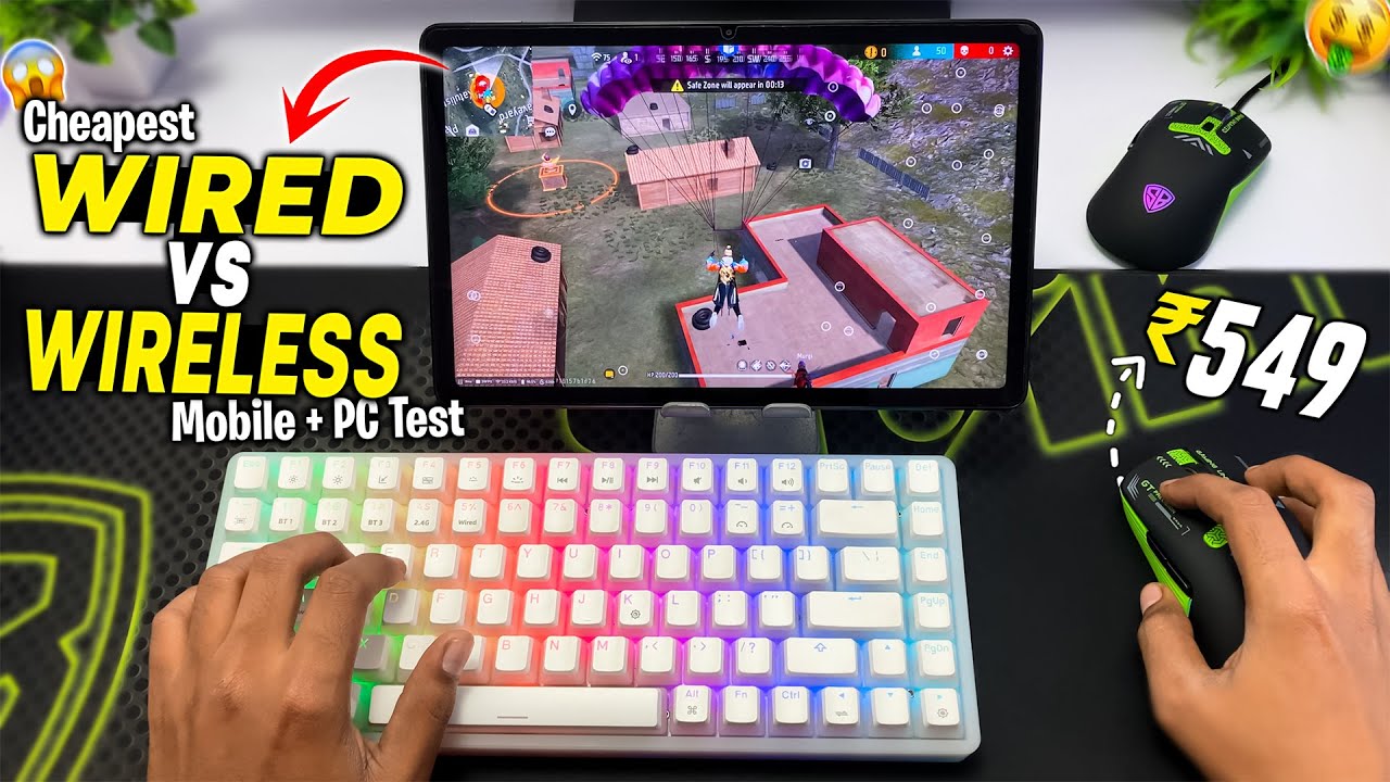 Best Cheap Gaming Mouse 2025 – Wired / Wireless Full Gaming Test + Free Fire Setup! SpinBot GT 500