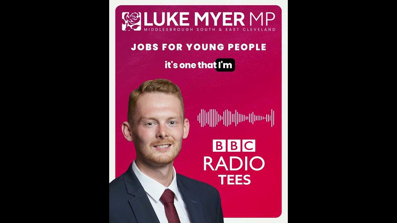 Luke Myer MP on Youth Unemployment | BBC Tees