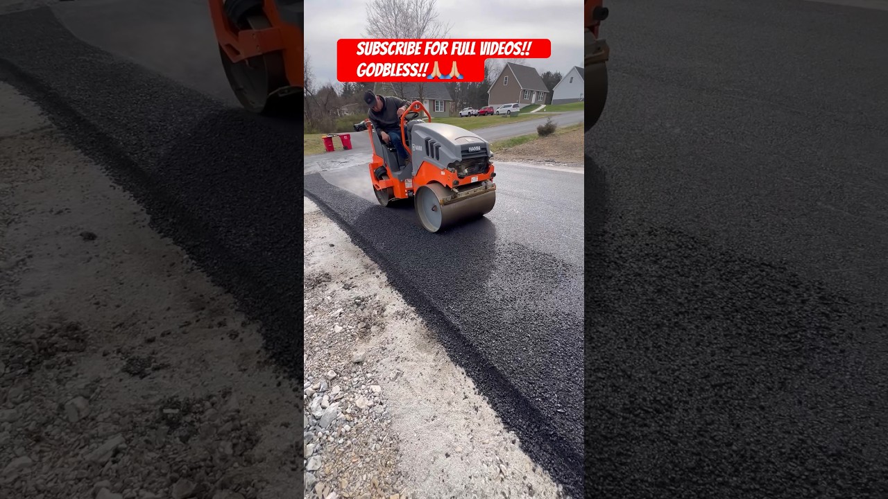 VIBRATORY FOR COLD ASPHALT!! #asphalt #shortsfeed #shorts #shorts #shorts #shorts #shorts