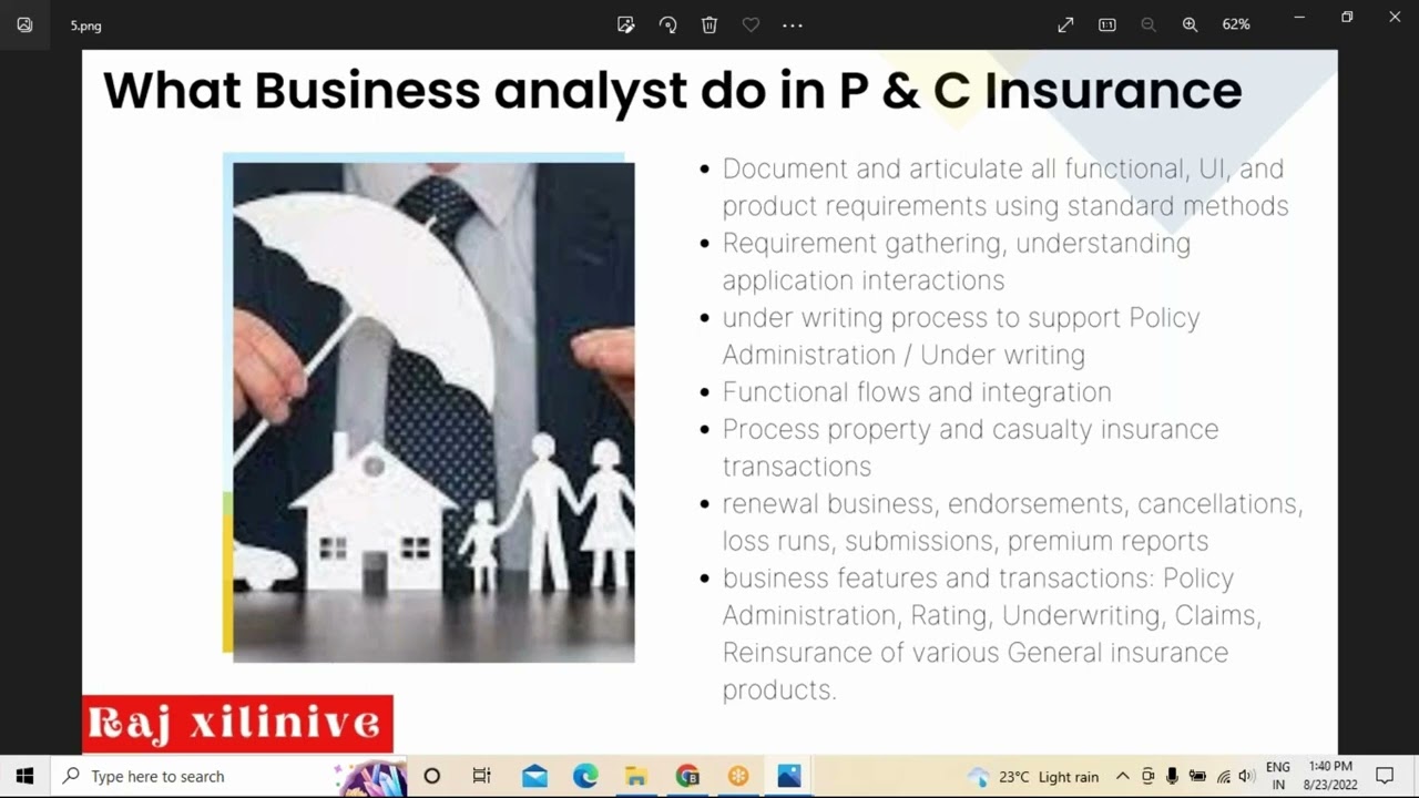 Business analyst - P & C Insurance Domain