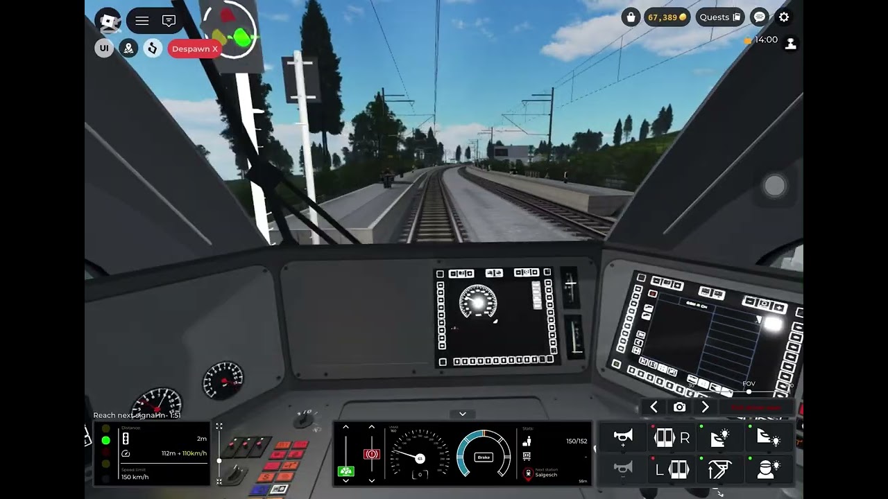Visp-Sierre cab ride. Train sim Roblox 