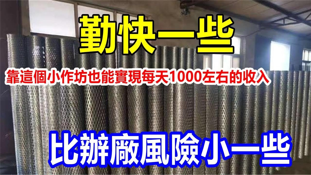 l勤快一些，靠這個小作坊也能實現每天1000左右的收入，比辦廠風險小一些
