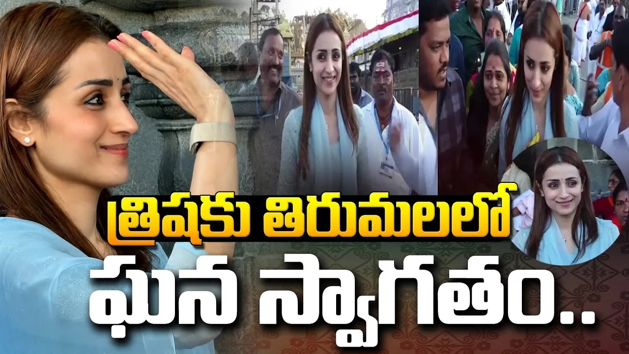 శ్రీవాణి దర్శన సమయంలో తిరుమల  శ్రీవారిని దర్శించుకున్న నటి త్రిష🙏#trisha #telugu #actress #tirumala