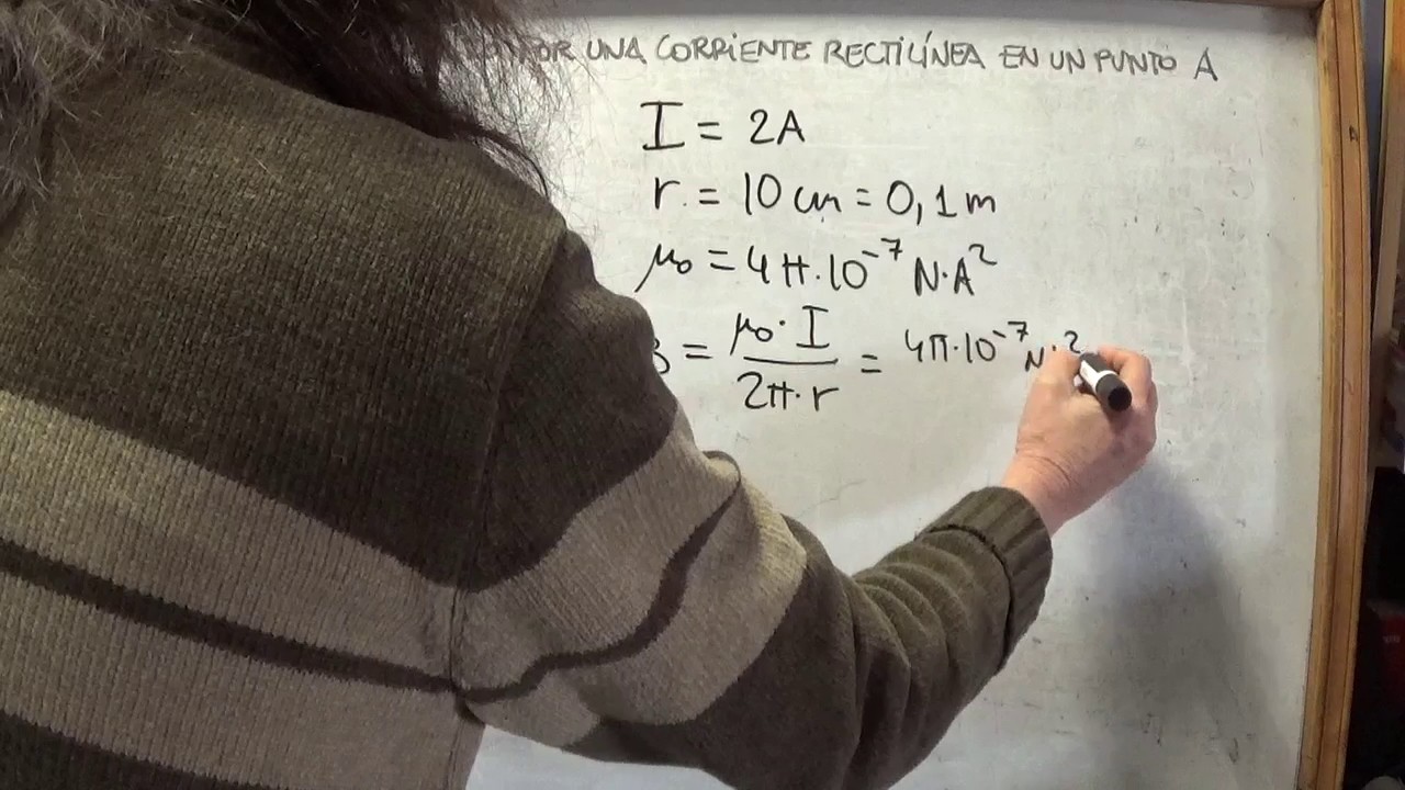 FÍS 2º bach-CAMPO MAGNÉTICO: Cómo calcular el campo creado por conductor rectilíneo