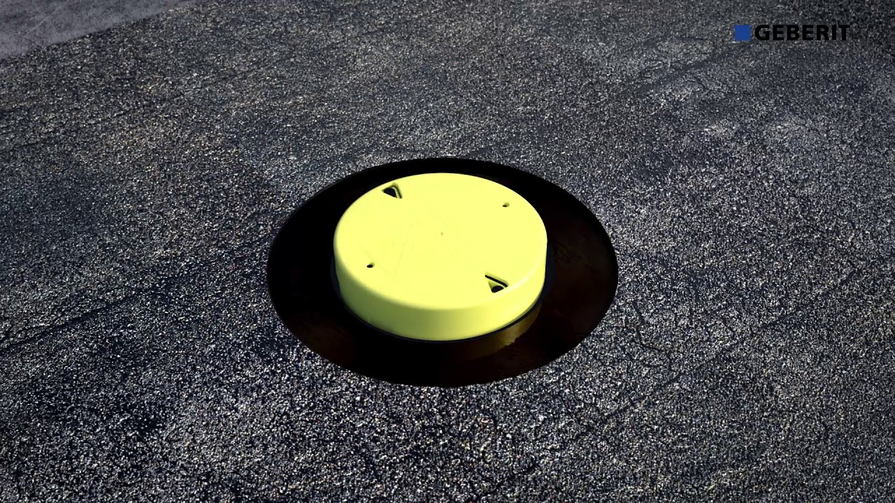 Gebeit Pluvia on bitumen solid roof - Installation