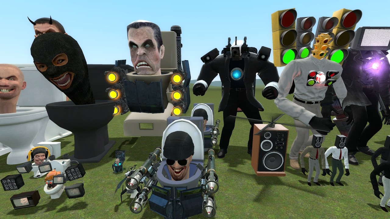 SKIBIDI TOILETS VS CAMERAMENS IN GMOD
