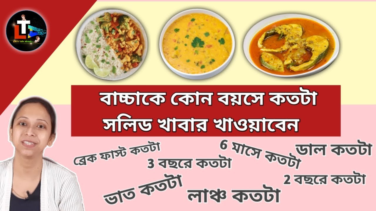 How Much Solid Food Should be Given to Baby as per Age || Solid Food To Baby || bachar solid khabar