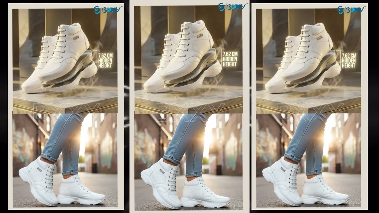 Men's 7.62 Cm Hidden Height Increasing Casual Outdoor Sneakers Boot