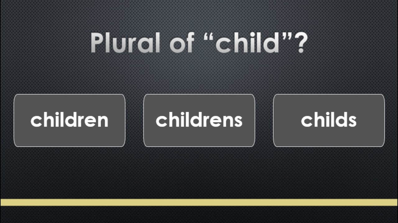 Irregular Plural Nouns | English Grammar Test