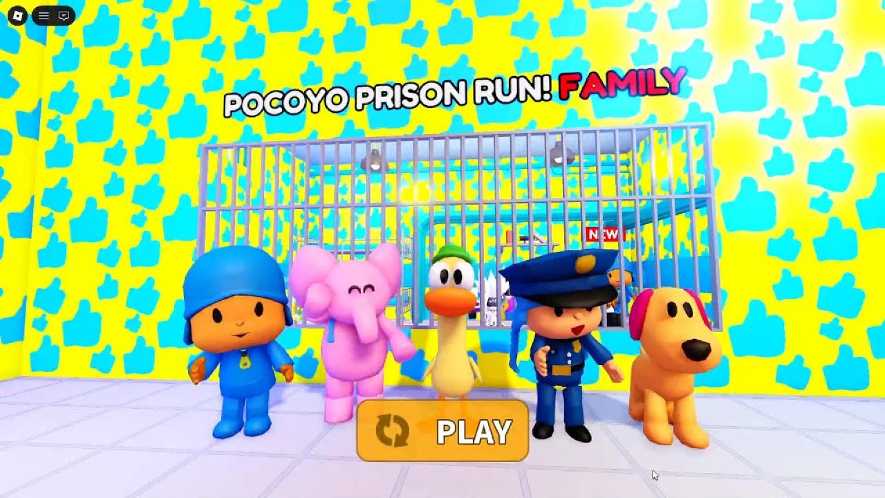 ROBLOX : POCOYO PRISON RUN ! OBBY NEW