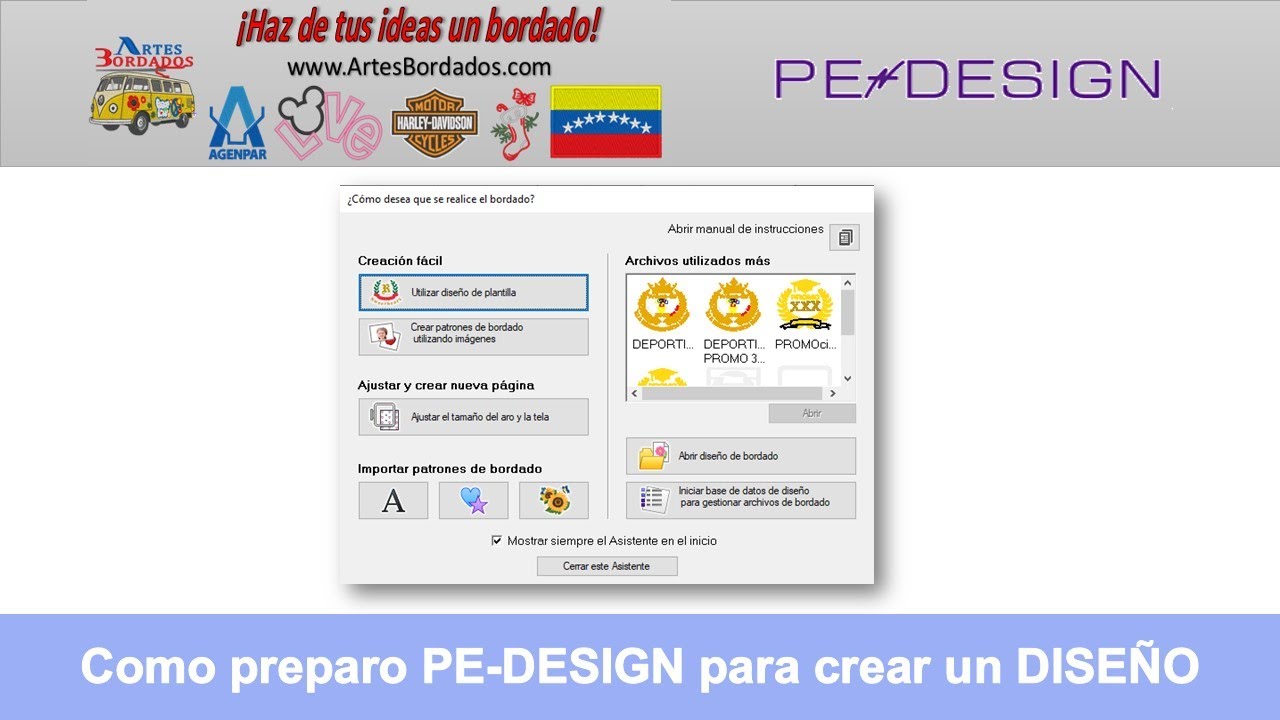 Como preparo PE-DESIGN para crear un DISEÑO