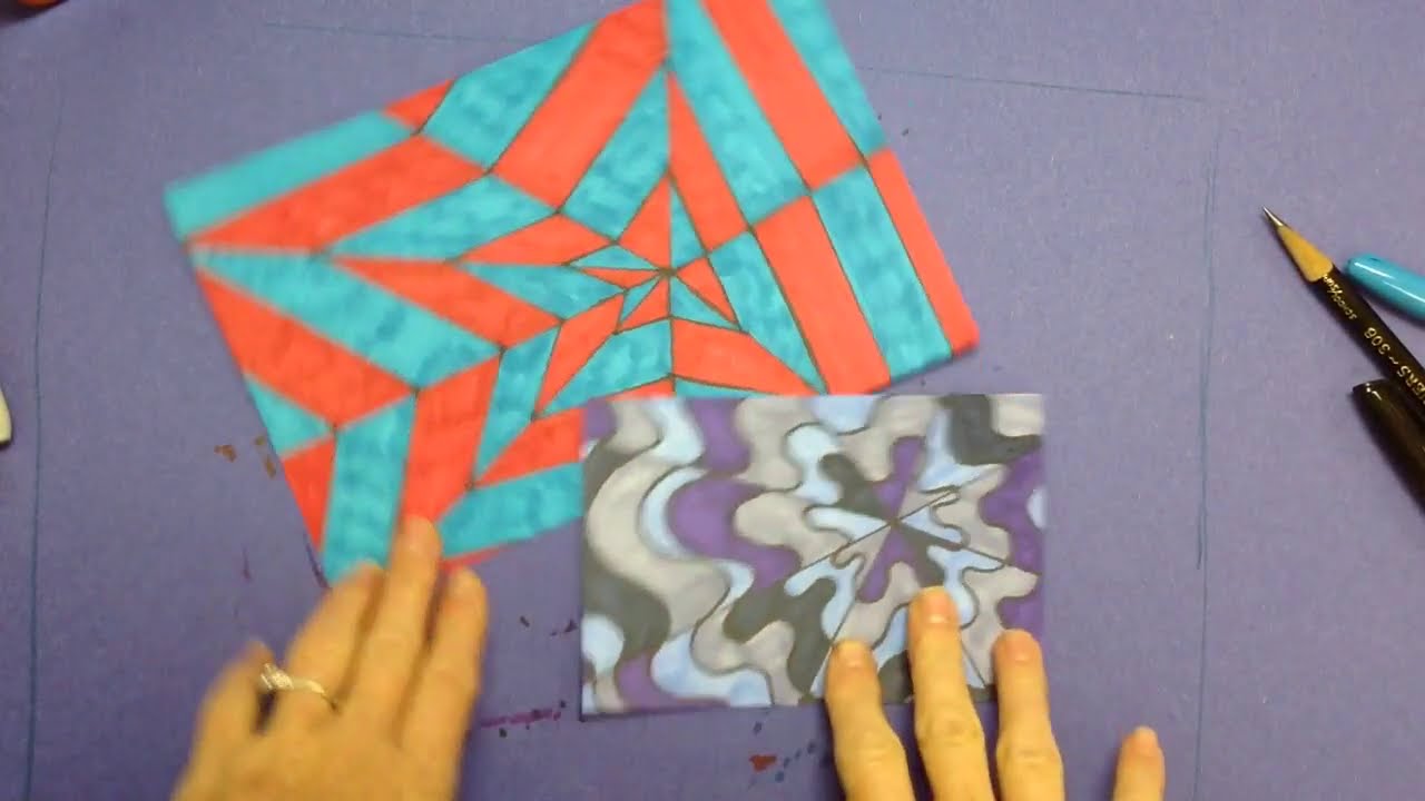 Op Art project two - starburst design