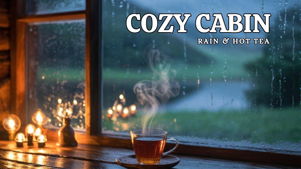 Relaxing Rain at a Lakeside Cabin | Heavy Rain Ambience