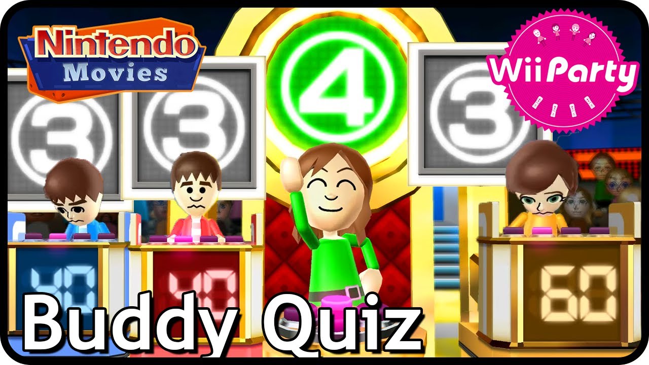 Wii Party - Buddy Quiz Compilation (4 Players, Maurits vs Rik vs Danique vs Thessy)