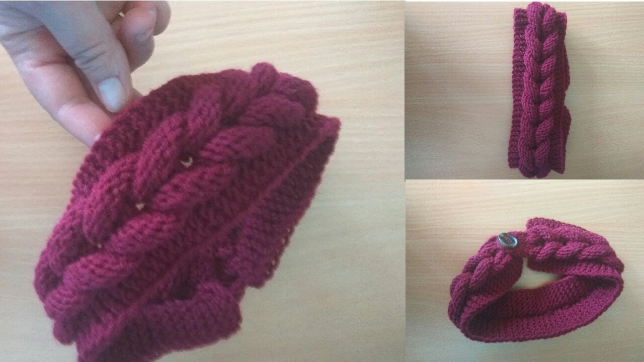 Traka za glavu / (Pletenica) /Cable Knitted Headband