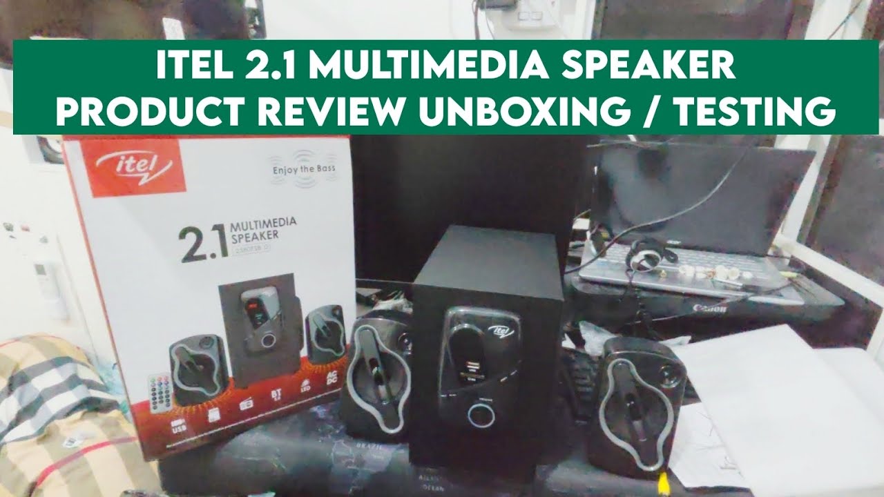 Itel 2.1 Multimedia Speaker 2580FSB-D Product Review Unboxing and testing Lazada Shopee Products