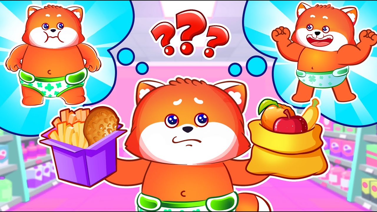 Zee Zee Learn To Choose Healthy Food In The Supermarket 🍿💪  Kids Songs And Nursery Rhymes by Zee Zee