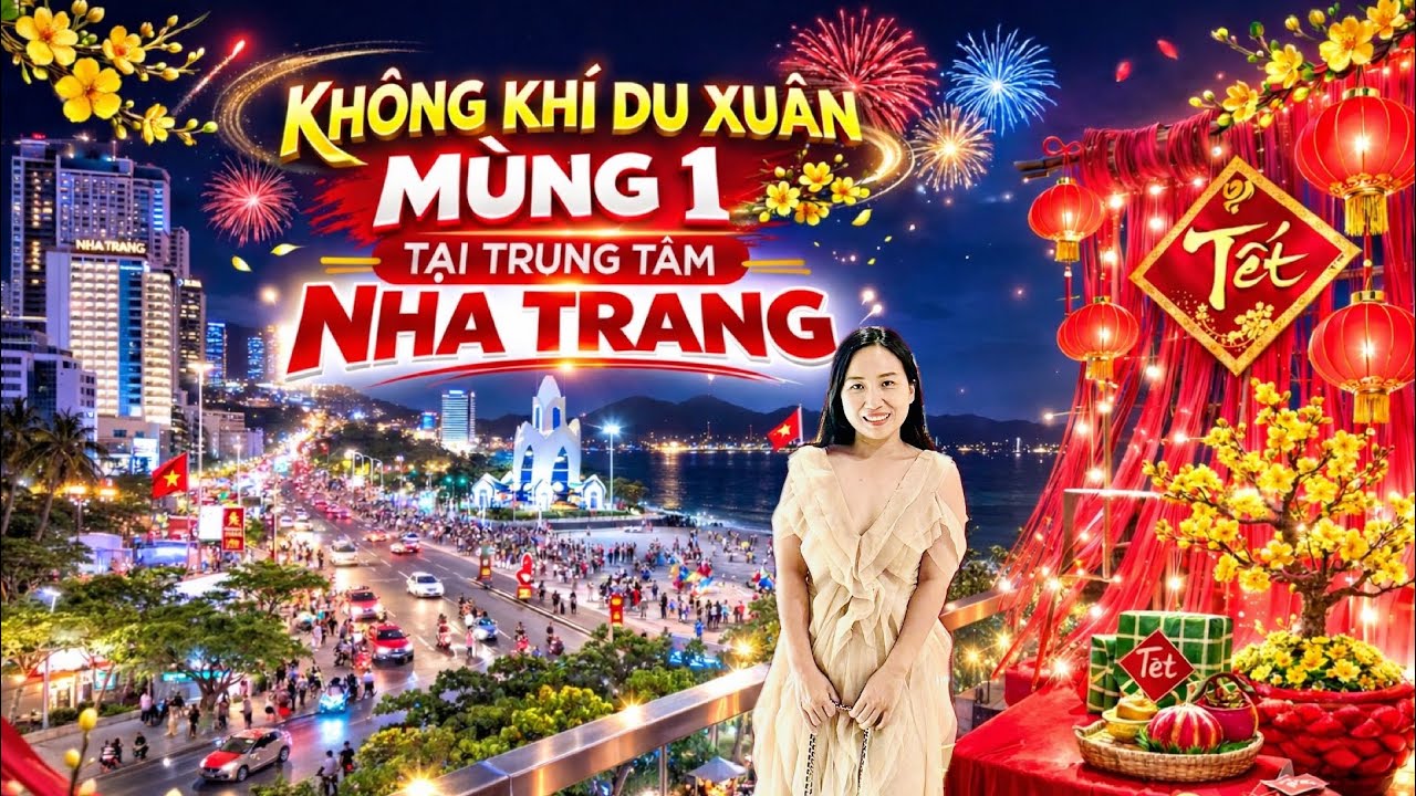 Không Khí Du Xuân Mùng 1 Tết Tại Trung Tâm Tp Biển Nha Trang 